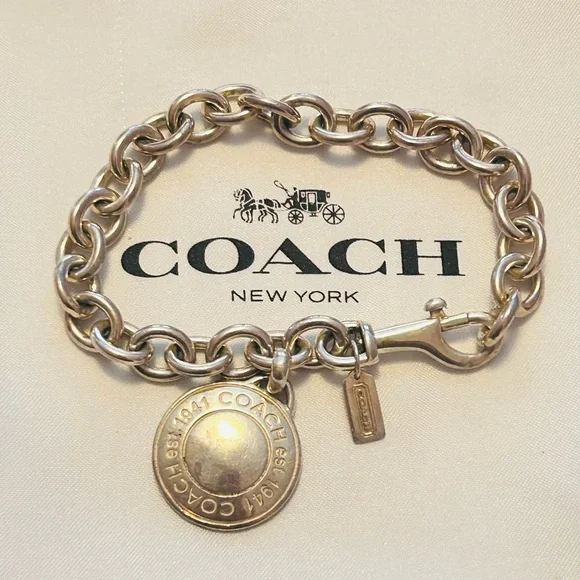 Coach 925 Sterling Silver Charm Bracelet - Picture 2 of 14